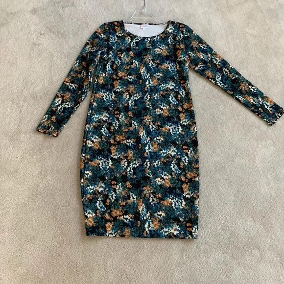 2/$35 NWOT LuLaRoe Julia dress, dark mini flora. M - Picture 1 of 14